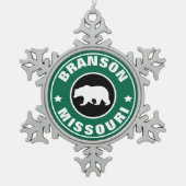 Branson Missouri Tin Sneeuwvlok Ornament (Voorkant)
