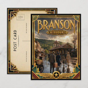 Branson Missouri Vintage Art Deco Gouden Tijdperk Briefkaart
