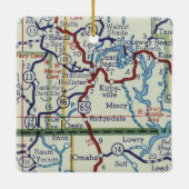 Branson MO  map Keramisch Ornament (Achterkant)