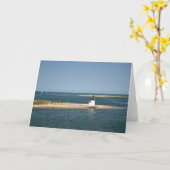 Brant Point Lighthouse Card Kaart (Gele Bloem)