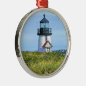 Brant Point Lighthouse  Nantucket Metalen Ornament (Rechts)
