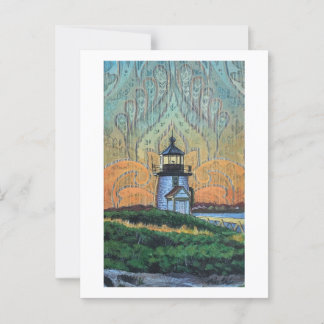 Brant Point Lighthouse Painting, Nantucket, Vereni Briefkaart