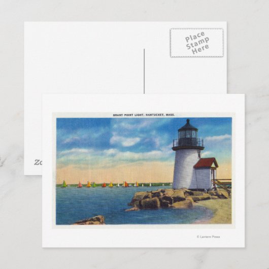 Brant Point Lighthouse Scene Briefkaart (Voorkant / Achterkant)