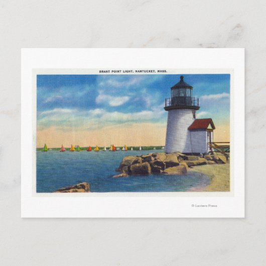 Brant Point Lighthouse Scene Briefkaart (Voorkant)