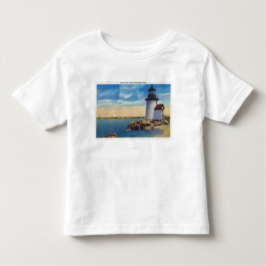 Brant Point Lighthouse Scene Kinder Shirts (Voorkant)
