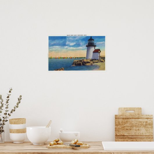 Brant Point Lighthouse Scene Poster (Keuken)