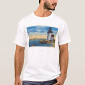 Brant Point Lighthouse Scene T-shirt (Voorkant)