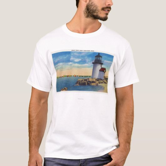 Brant Point Lighthouse Scene T-shirt (Voorkant)