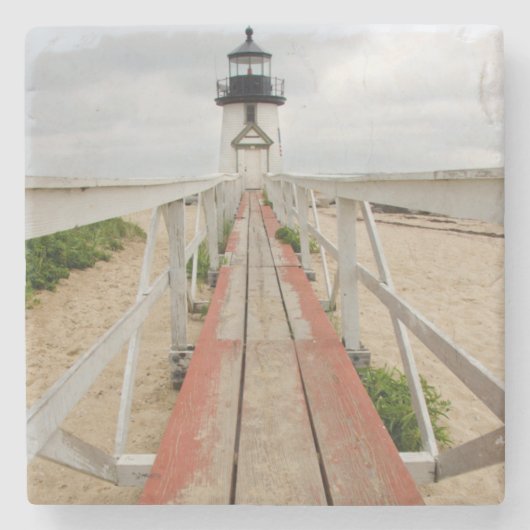 Brant Point Lighthouse Stenen Onderzetter (Voorkant)