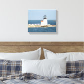 Brant Point Vuurtoren Nantucket Cottage Canvas Afdruk (Insitu (Slaapkamer))