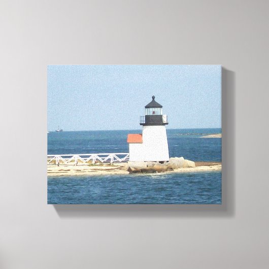Brant Point Vuurtoren Nantucket Cottage Canvas Afdruk (Voorkant)