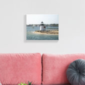 Brant Point Vuurtoren Nantucket Cottage Canvas Afdruk (Insitu (Woonkamer))