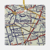 Brantford on Map Keramisch Ornament (Voorkant)