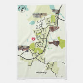 Brantham kaart theedoek (Verticaal)