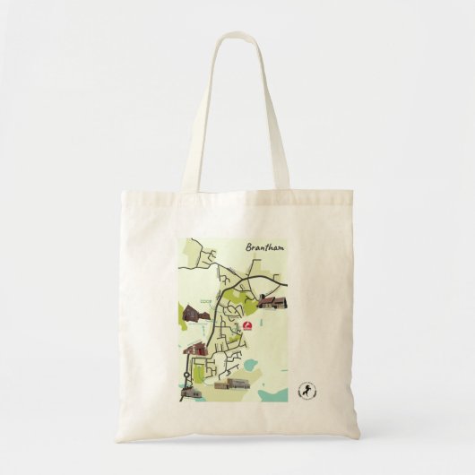 Brantham Map Canvas tas (Voorkant)