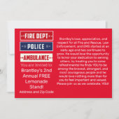 Brantley's Fire Police Ambulance Thunder_Cove Post Kaart (Voorkant)