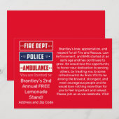 Brantley's Fire Police Ambulance Thunder_Cove Post Kaart (Voorkant / Achterkant)