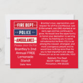 Brantley's Fire Police Ambulance Thunder_Cove Post Kaart (Voorkant)