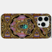 Branwenton Elegant Gothic Monogram VII Case-Mate iPhone Case (Achterkant (horizontaal))