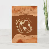 Branzend Oranje bruiloft Destination Passport Worl (Voorkant)