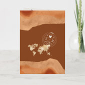 Branzend Oranje bruiloft Destination Passport Worl (Achterkant)