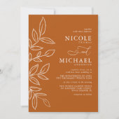 Branzend Oranje minimalistisch elastisch elegant l Kaart (Voorkant)