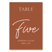 Branzend Oranje Rust Weddenschap Vijf Kaart (Voorkant)