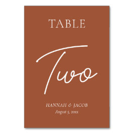 Branzend Oranje Rust Wedding Two Kaart