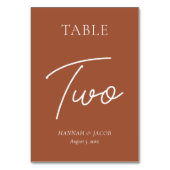 Branzend Oranje Rust Wedding Two Kaart (Voorkant)