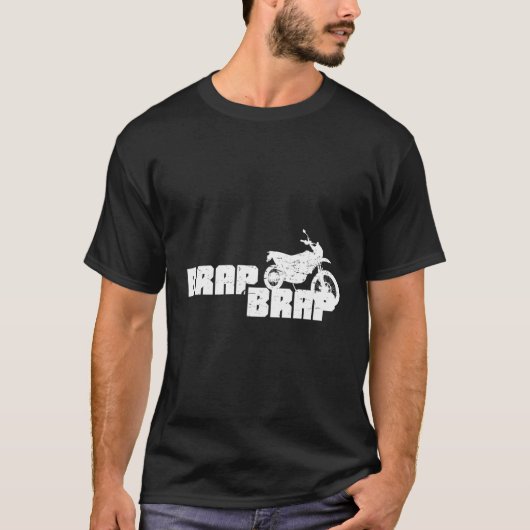 Brap Brap Grappig Dirtbike Motorcycle Racing Long  T-shirt (Voorkant)