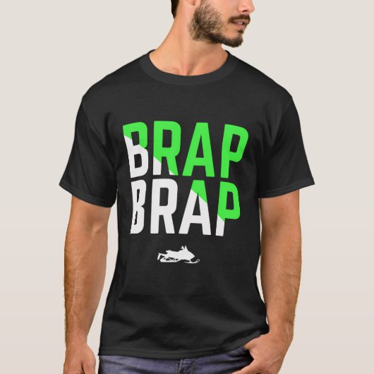 Brap Sneeuwscooter Hooded Green Edition T-shirt (Voorkant)