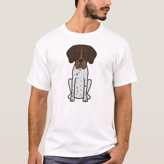 Braque Francais Dog Cartoon T-shirt (Voorkant)