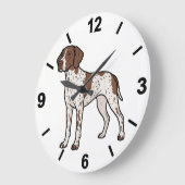 Braque Francais Dog Wall Clock Pet Home Decor Grote Klok (Hoek)