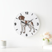 Braque Francais Dog Wall Clock Pet Home Decor Grote Klok (Huis)