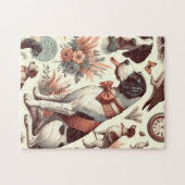  Braque Français hondenillustratie Legpuzzel (Horizontaal)