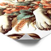  Braque Français Illustratie Poster (Hoek)