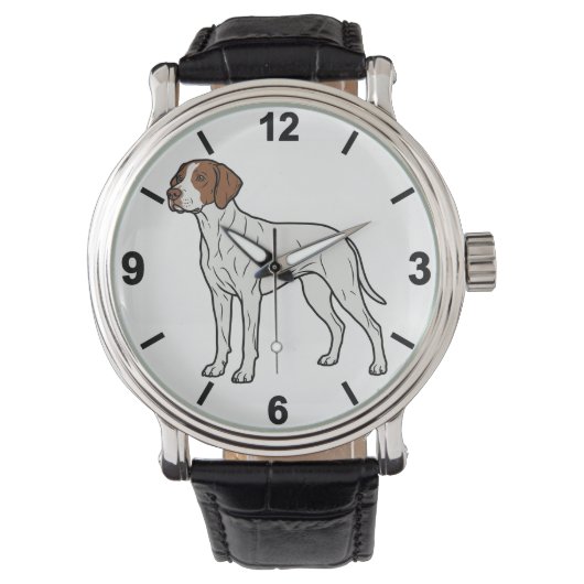 Braque Saint Germain Dog Wrist Watch Style Horloge (Voorkant)