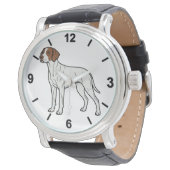 Braque Saint Germain Dog Wrist Watch Style Horloge (Gekanteld)