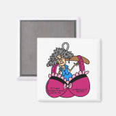 Bras en rimpels Humor Magneet (Voorkant / Achterkant)