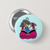 Bras en rimpels Humor Ronde Button 5,7 Cm (Voorkant /achterkant)