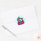 Bras en rimpels Humor Ronde Sticker (Envelop)