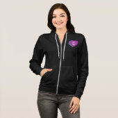 Bras Off Book Club Zip-Up Hoodie (Voorkant volledig)