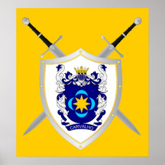 Brasão da família carvalho poster