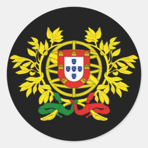 Brasão de armas de Portugal voetbalbond futebol Ronde Sticker