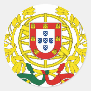 Brasão de Armas (wapenschild) de Portugal Ronde Sticker