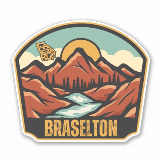 Braselton, Georgia Sticker (Voorkant)