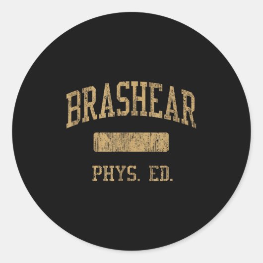 Brashear High School Hs Ttsburgh Pa Phys Ed  Ronde Sticker (Voorkant)
