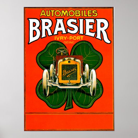 Brasier Motor Auto ~  Automobiel AD Poster (Voorkant)