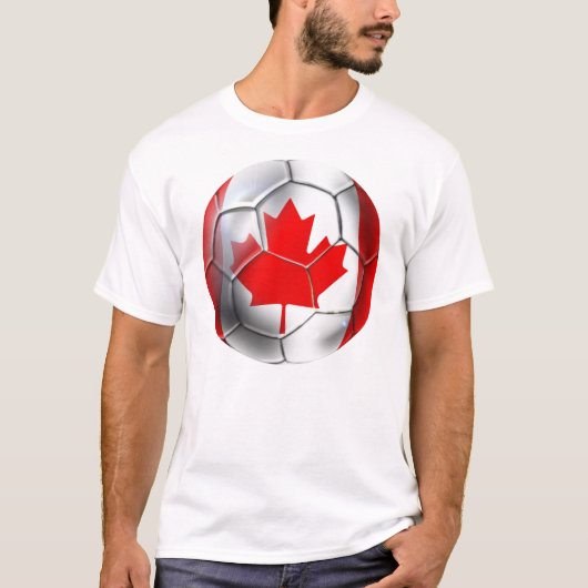 Brasil 2014 Canadese voetbalbal T-shirt (Voorkant)