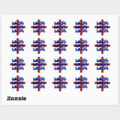 Brasil 2014 - Engeland Futebol Engelse vlag Ronde Sticker (Vel)